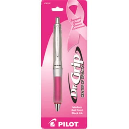 Pilot Corporation Of America 36192 Dr. Grip Center Of Gravity Pink Ribbon Retractable Ballpoint Pen 1.0mm Black